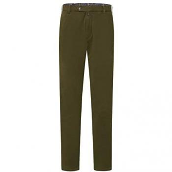 MEYER Olivgrüne Stretch-Chinos