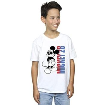 Disney Boys’ Gradient Mickey T-Shirt in White (Size 3-4)