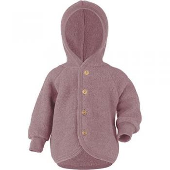 Engel Fleecejacke für Babys mit Kapuze und Holzknöpfen 98/104