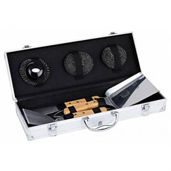 Kit de nettoyage pour plancha avec valisette en aluminium et 7 accessoires essentiels
