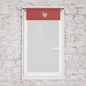 Soleil d'Ocre Brise‑Bise 45x90 cm – Coton Pur – Rouge Love