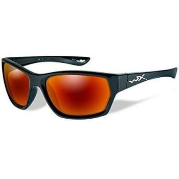 Wiley X Moxy Occhiali da Sole Unisex Gloss Black Polarizzati Crimson Smoke L