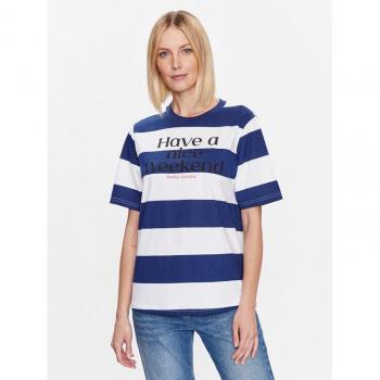 Dunkelblaues Benetton T-Shirt Relaxed Fit