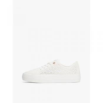 Tommy Hilfiger Low Top VULC‑Embroidery Sneaker – Weiß, 37