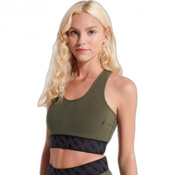 Brassière élastiquée Superdry en coton bio femme Vert Taille: 38