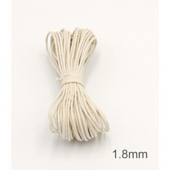 Cordón trenzado de algodón encerado para mordedores de bebé, 10m, grosor 1/1.5/1.8mm