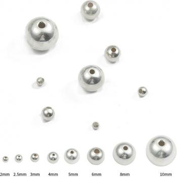 5mm 925 Sterling Silver Round Spacer Loose Beads