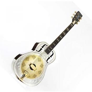 Ozark 3515BE Resonator Guitar Nickel Plate Brass Engraved