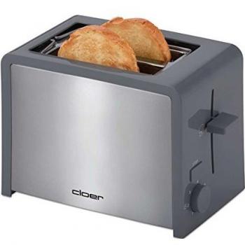 Cloer 3215 Toaster mit Brötchenaufsatz – Grau