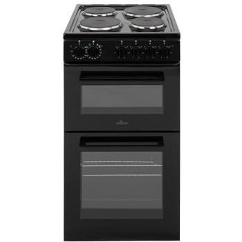 Twin‑Cavity Freestanding Electric Cooker in Black (Wide)