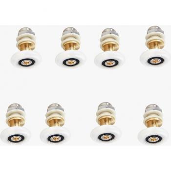 Poulie de douche verre 27 mm – Kit 8 pièces
