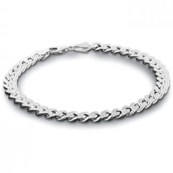 Trendor Armband für Männer 925 Silber Massiv Panzerkette 21 cm
