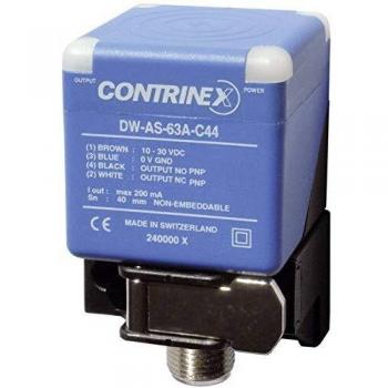 Contrinex Non-Shielded PNP Inductive Proximity Sensor 40 x 40 mm DW-AS-63A-C44