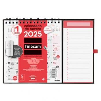 Calendario pared espiral imán bloc notas 2025 Neutro XS