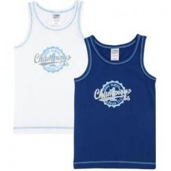 Set di Canottiere JACKY BOYS Blu e Bianco 2 Pezzi
