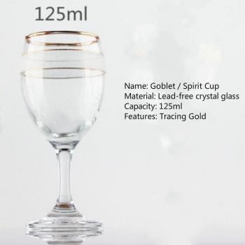 Red Wine and Vodka Tasting Glasses (125ml & 65ml, Lead-Free Crystal)