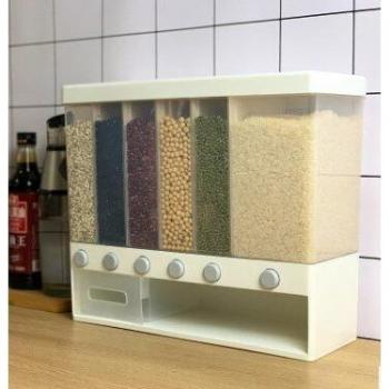 Estante Automático de Arroz y Cereales Montado en Pared