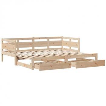 Sofá cama nido con cajones madera de pino 80x200 cm