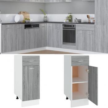 Armoire de cuisine à tiroir en bois d'ingénierie gris Sonoma 30x46x81,5 cm