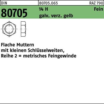 Piatto Dado DIN 80705 M16 1,5 mm 14 H giallo zincato