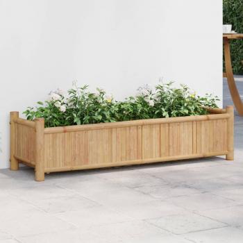 VidaXL Outdoor Bamboo Planter 100x30x25 cm