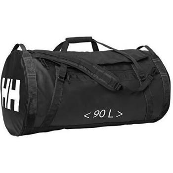 Helly Hansen 90 L One‑Size Duffle Bag – Black, Packable with Optional Backpack Straps