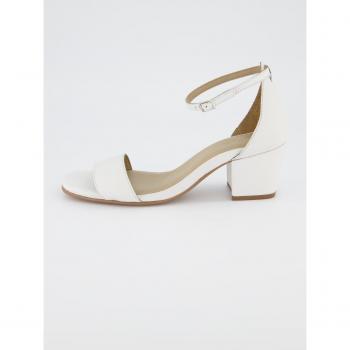 Sandaletti eleganti, Donna, Bianco, Taglia: 39, Cuoio/Fibre sintetiche