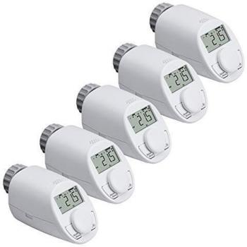 Eqiva 5er-Set Elektronischer Heizkörperthermostat Model N mit Boost-Funktion, le