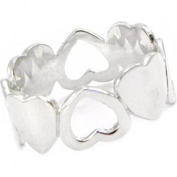 6mm Rhodium Silver Love Ring