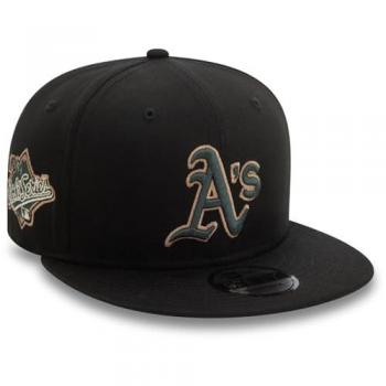 Capucha Vintage New Era 9Fifty Athletics S-M Negro Verdes y Beige