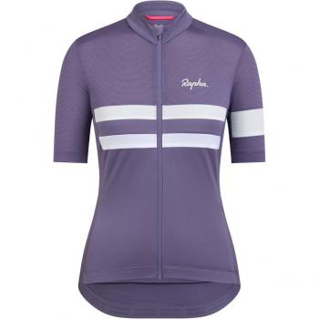 Rapha Brevet Lightweight Ladies' Short-Arm Jersey L – Purple/White