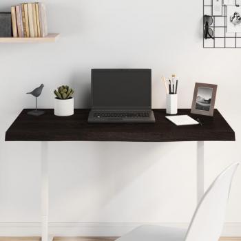 Vidaxl Dark Brown Table Top 100x60x2 cm Treated Solid Wood Oak