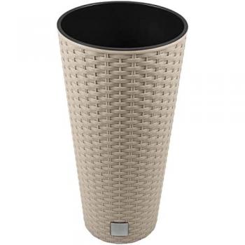 Deuba Hochbeet Blumentopf 64 Liter mit Einsatz 40 x 40 x 76,3 cm in Dunkelbraun