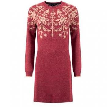 Red Fair Isle Elegance Dress – Women’s 8