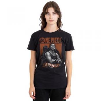 Netflix One Piece Usopp Etched Ladies T-Shirt, Black