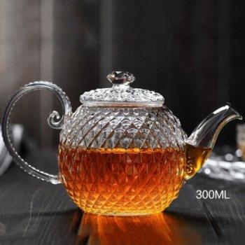 Tetera Vidrio Engrosado con Patrón Cono