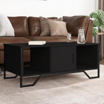 Mesa de Centro Black Engineered 100x51x40 cm