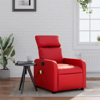 VidaXL Ergonomischer Massagesessel Rot Kunstleder