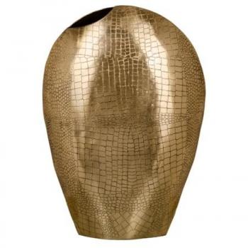 Goldfarbene Vase aus Metall 34 x 14 x 48 cm