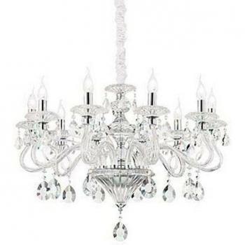 Iperbriko Pendelleuchter 8‑Flammen – transparenter Design, Ø 73,5 x H 50,5 cm