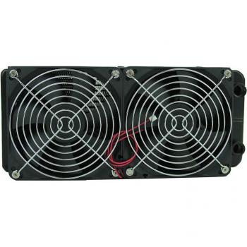 G1/4 240Mm Dikke Aluminium Radiator met 2 Ventilatoren voor Computer