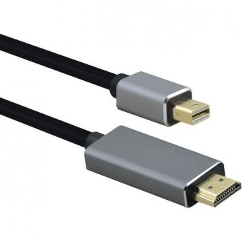 Helos mini DisplayPort zu HDMI Kabel, 3m, PREMIUM 4K, hochflexibel, schwarz