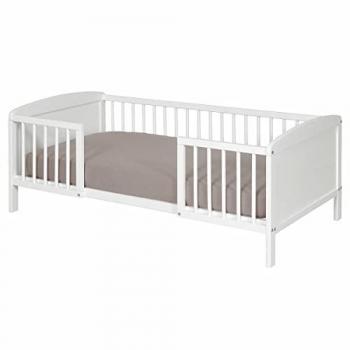 Cama Escolar 70x140 cm: MDF y madera, color blanco
