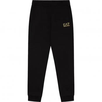 Pantalone Sportivo Nero Bambino EA7 Emporio Armani in Cotone Regular Fit 10 Anni
