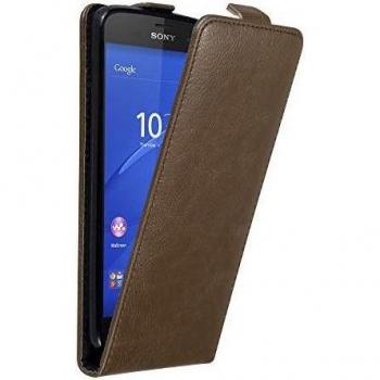 Carcasa con Cierre Magnético para Sony Xperia Z3 Compact en Marrón