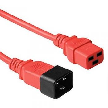 Extension de câble C20/C19 60 cm – Couleur rouge – CA 230 V