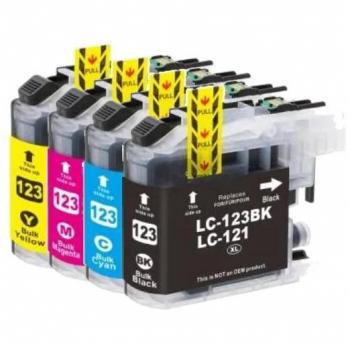 Kompatibelt 4-pack Brother LC123 – Bläckpatroner BK-C-M-Y – 2.400 sidor