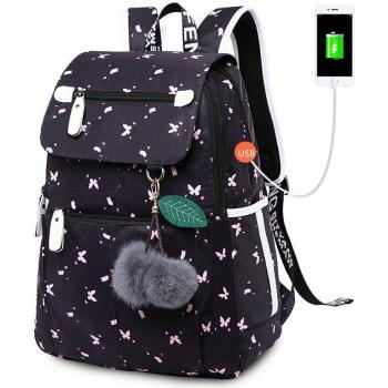 OKKID Girls' Cherry Blossom Book Bag
