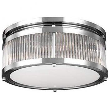 FEISS LED ceiling light Paulson IP44 chrome Ø 38.1 cm