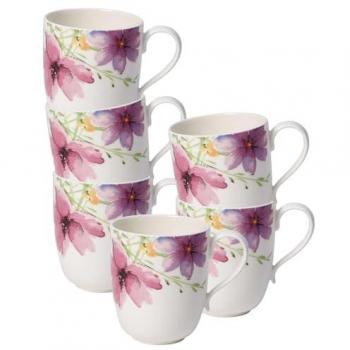 Mariefleur Tasse-Set von Villeroy & Boch – 6er Porzellanbecher (430 ml)
